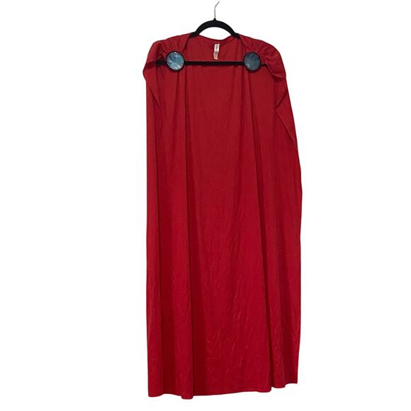 Marvel Thor Norse God of Thunder Long Red Velcro Tab Cape and Arm Cuffs One Size - Picture 2 of 8